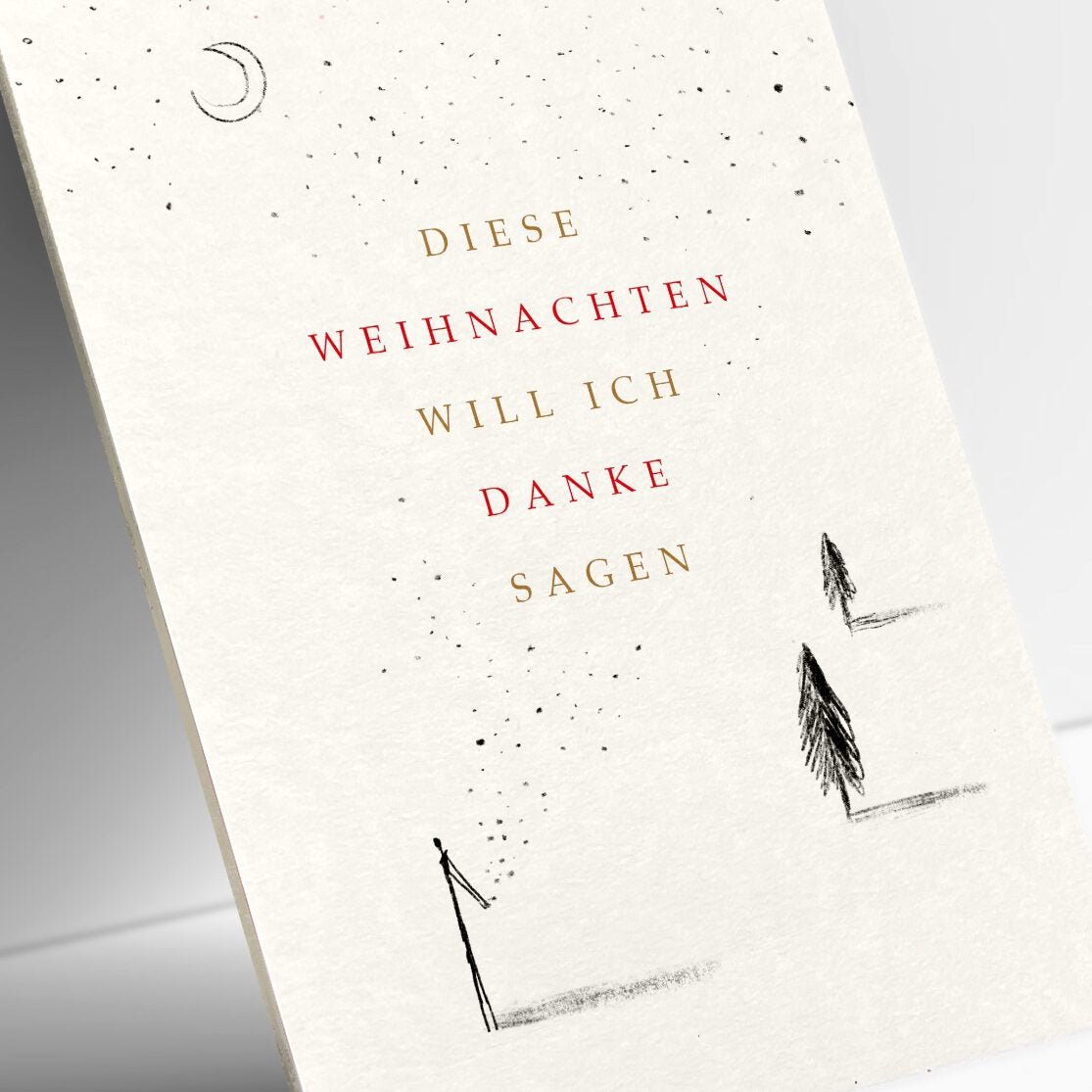 3 x Weihnachtskarten „Diese Weihnachten will ich Danke sagen“