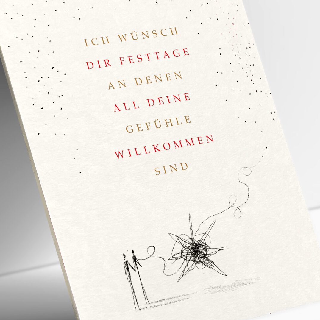 3 x Weihnachtskarten „all deine Gefühle…“