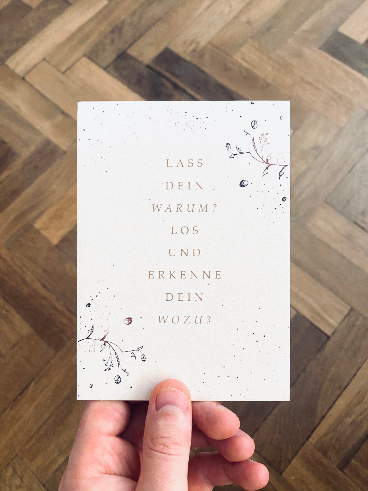 3 x MutKarten „Lass dein Warum los und erkenne dein Wozu“